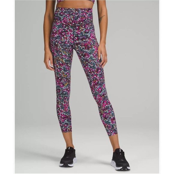 Lululemon Base Pace HR High Rise Tight 25" PLUS Size 20 Pant Floral NWT … - Picture 2 of 9